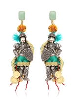 DOLCE & GABBANA - PUPO SICILIANO CLIP ON EARRINGS - MULTI