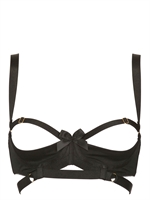 BORDELLE - REGGISENO IN TECHNO RETE - NERO