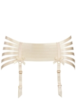 BORDELLE - REGGICALZE IN SPANDEX - BIANCO SPORCO