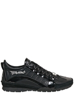 DSQUARED - SNEAKERS IN PELLE E TELA DI NYLON - NERO