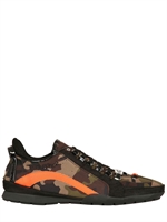DSQUARED - SNEAKERS IN TECNO NYLON E PELLE - MULTICOLORE