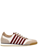 DSQUARED - SNEAKERS IN PELLE E CROSTA - BEIGE/ROSSO