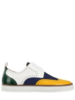 DSQUARED - SNEAKERS IN TECNO NYLON E PELLE ABRASIVATA - MULTI GIALLO