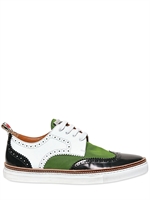 DSQUARED - SNEAKERS IN TECNO NYLON E PELLE ABRASIVATA - MULTI VERDE