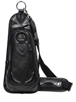 GALLERIANT - TEXTURED LEATHER BACKPACK - BLACK