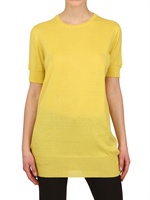 ANNAPURNA - LIGHT CASHMERE KNIT DRESS - YELLOW