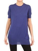 ANNAPURNA - LIGHT CASHMERE KNIT DRESS - BLUE