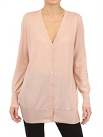 ANNAPURNA - LIGHT CASHMERE KNIT CARDIGAN - BABY PINK