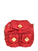 MOSCHINO - QUILTED NYLON BACKPACK - RED