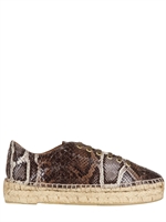 SARAH SUMMER - ZEPPE IN PELLE STAMPA PITONE 40MM - MARRONE
