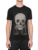 MIHARAYASUHIRO - BAUMWOLL JERSEY T-SHIRT MIT SCHÄDELDRUCK - SCHWARZ