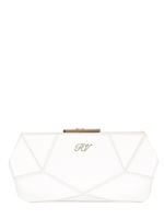 ROGER VIVIER - MINI PRISMICK PATENT LEATHER CLUTCH - WHITE