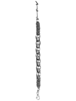 EMANUELE BICOCCHI - BRACCIALE CON TESCHI - ARGENTO