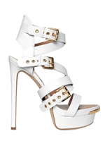 DSQUARED - SANDALI IN VERNICE 150MM - BIANCO