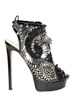 DSQUARED - SANDALI IN VERNICE 150MM - NERO