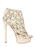 DSQUARED - SANDALI IN PELLE CON BORCHIE 150MM - ROSA