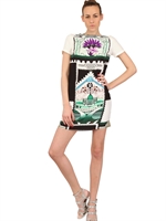 MARY KATRANTZOU - BEDRUCKTES SEIDEN CREPE DE CHINE KLEID - MULTI