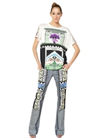 MARY KATRANTZOU - PRINTED MODAL JERSEY T-SHIRT - MULTI