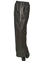 RICK OWENS - GONNA LUNGA IN POPELINE DI COTONE CERATO - NERO