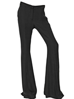 GARETH PUGH - BELL BOTTOM SILK CHIFFON TROUSERS - BLACK