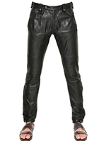BELSTAFF - NAPPA LEATHER BIKER TROUSERS - BLACK