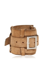 BALMAIN - BRACCIALE IN CROSTA CON CINTURINO - MARRONE