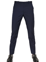 MAISON MARTIN MARGIELA - 18CM TROPICAL WOOL SLIM FIT TROUSERS - NAVY