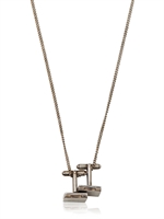 MAISON MARTIN MARGIELA - BRASS NECKLACE WITH DETACHABLE CUFFLINKS - SILVER