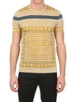 BURBERRY PRORSUM - FRAME PRINT COTTON JERSEY T-SHIRT - YELLOW