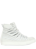 DAMIR DOMA - SNEAKERS IN PELLE CUT OUT - GRIGIO CHIARO