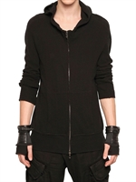 JULIUS - SWEATSHIRT AUS BAUMWOLL-SEIDENKREPP - SCHWARZ