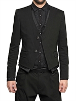 TOM REBL - GIACCA IN COTONE STRETCH - NERO