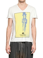 TOM REBL - RAW CUT JERSEY T-SHIRT MIT 