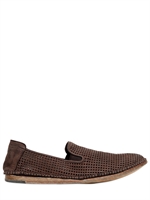 BB BRUNO BORDESE WASHED - PERFORIERTE LOAFERS AUS NUBUK - DUNKELBRAUN