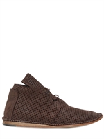 BB BRUNO BORDESE WASHED - POLACCHINE IN NABUK PERFORATO - MARRONE SCURO
