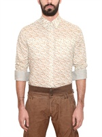 GALLIANO - BEDRUCKTES HEMD AUS BAUMWOLLPOPELINE - MULTI BEIGE