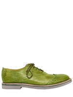 SHOTO - SCARPE OXFORD IN PELLE LAVATA 20MM - VERDE