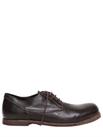 SHOTO - SCARPE IN PELLE MARTELLATA 20MM - MARRONE SCURO
