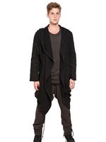 SILENT BY DAMIR DOMA - CAPPOTTO UNISEX IN FELPA DI COTONE CON CAPPUCCIO - NERO
