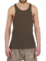 SILENT BY DAMIR DOMA - GEWASCHENES, GERIPPTES JERSEYTOP - KHAKI