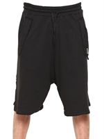 SILENT BY DAMIR DOMA - WASHED COTTON SWEAT SHORTS - BLACK