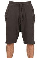 SILENT BY DAMIR DOMA - WASHED COTTON SWEAT SHORTS - DARK GREY