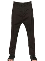 SILENT BY DAMIR DOMA - 19CM COTTON POPLIN PLEATED TROUSERS - BLACK