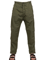 SILENT BY DAMIR DOMA - 19CM COTTON POPLIN PLEATED TROUSERS - KHAKI