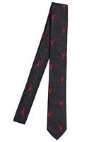 THOM BROWNE - 6CM LOBSTER PRINT JACQUARD SILK TIE - NAVY