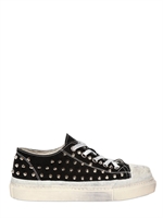 GIENCHI - SNEAKERS IN TELA DI COTONE CON BORCHIE 4CM - NERO