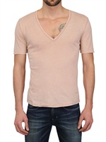 CYCLE - DYED SOFT COTTON JERSEY T-SHIRT - PALE PINK