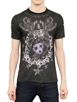 PHILIPP PLEIN - STAR STUD & PARROT COTTON JERSEY T-SHIRT - BLACK