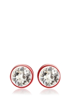 GIVENCHY - BRASS AND SWAROVSKI EARRINGS - RED