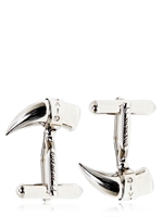 GIVENCHY - METAL HORN CUFFLINKS - SILVER